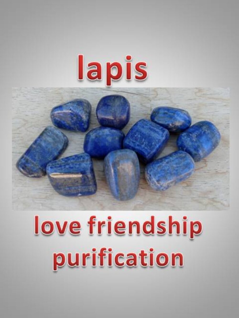 One Lapis Lazuli crystal stone rock tumble Smaller -  Purification Friendship